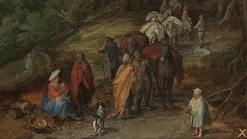 Gathering of Gypsies in the Wood (Detail)