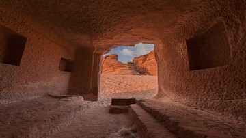 Interior of a Nabatean Tomb at Hegra