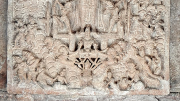 Relief Sculpture of Surya in Virupaksha Temple, Pattadakal