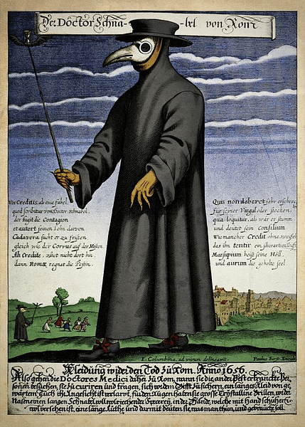17th-century Depiction of Plague Doctor