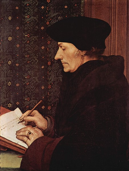 Erasmus by Hans Holbein (by The Yorck Project, Public Domain) Erasmus by Hans Holbein (by The Yorck Project, Public Domain)
