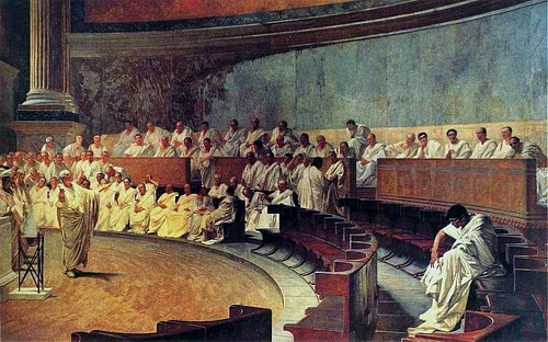 Cicero Denounces Catiline (by Cesare Macari, Public Domain) Cicero Denounces Catiline (by Cesare Macari, Public Domain)
